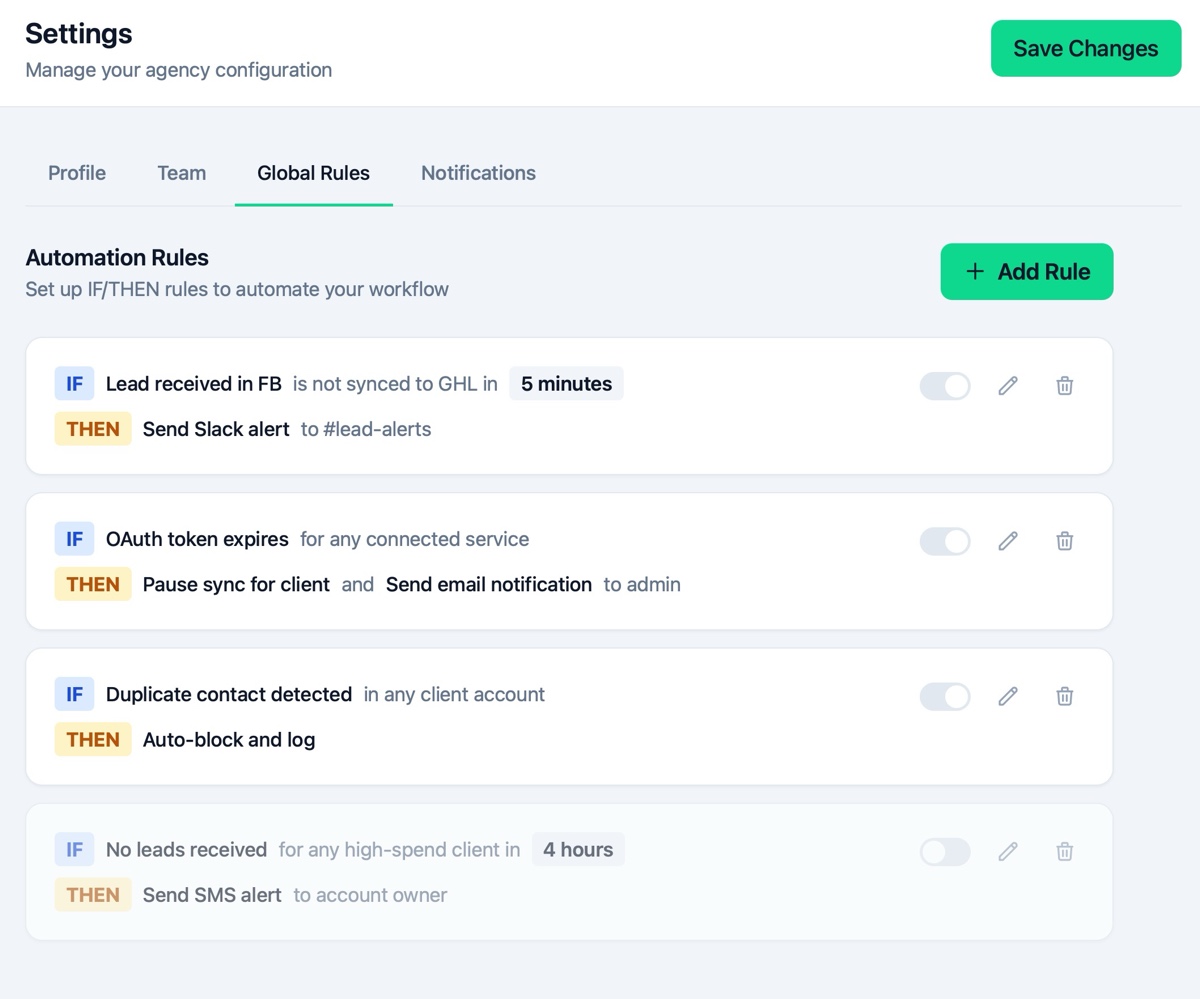 Smart Alert Settings